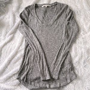 Rachel Roy ribbed heather grey sweater
